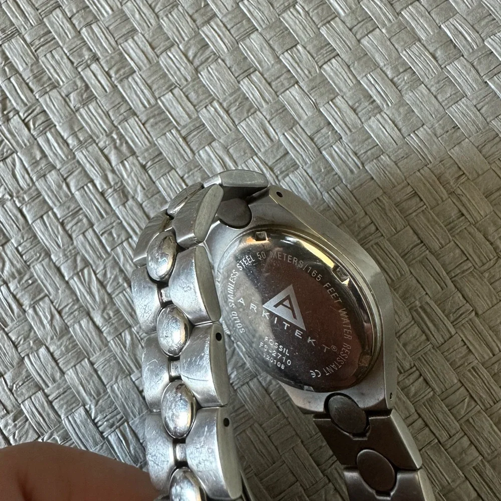 Fossil Blue and Silver Smartwatch with Elegant Design